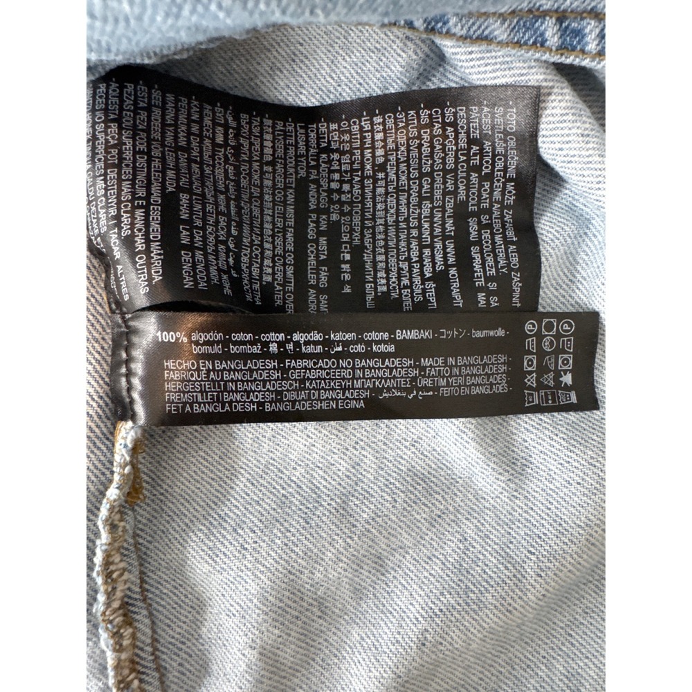 ZARA Doro Denim Dress Women Size S Light Wash Blue Sleeveless Button NO BELT - Picture 4 of 7